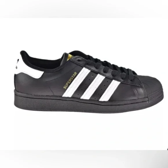 Adidas Originals Superstar Shelltoe Core Black White Gold Men’s Sz 12.5.Preowned - Picture 1 of 7
